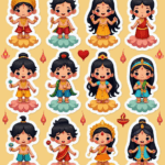 Indian Gods - Religious - Stickers Sheet v40